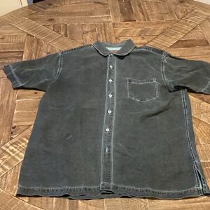 Tori Richard Dark Gray Button-Down Shirt
